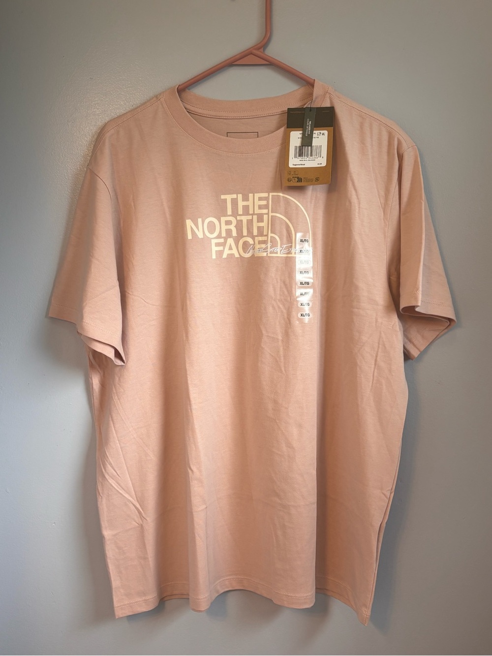 The North Face Women’s Evolution Short Sleeve Logo Tee - Pink Moss. Sz XL. NWT